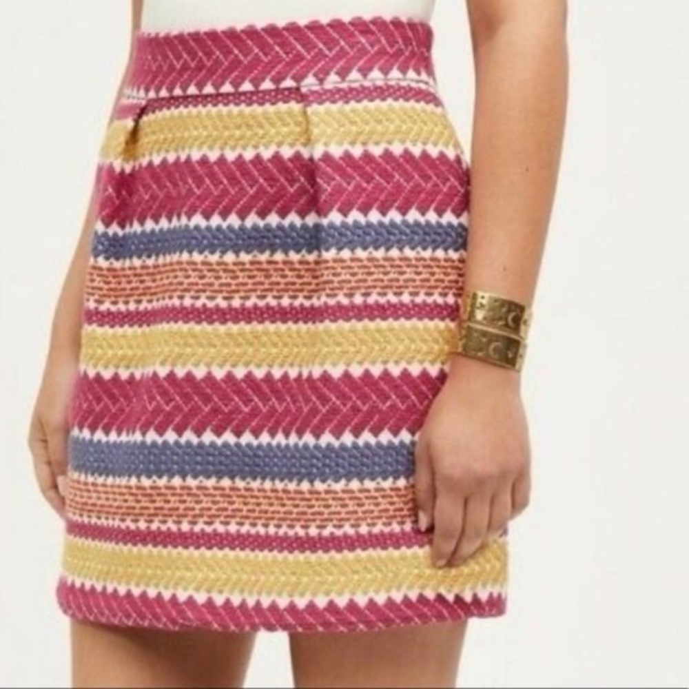 Anthropologie Nomad Morgan Carper Jacquard Skirt